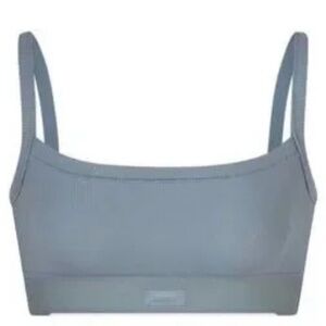 Skims Ribbed Blue Bralette